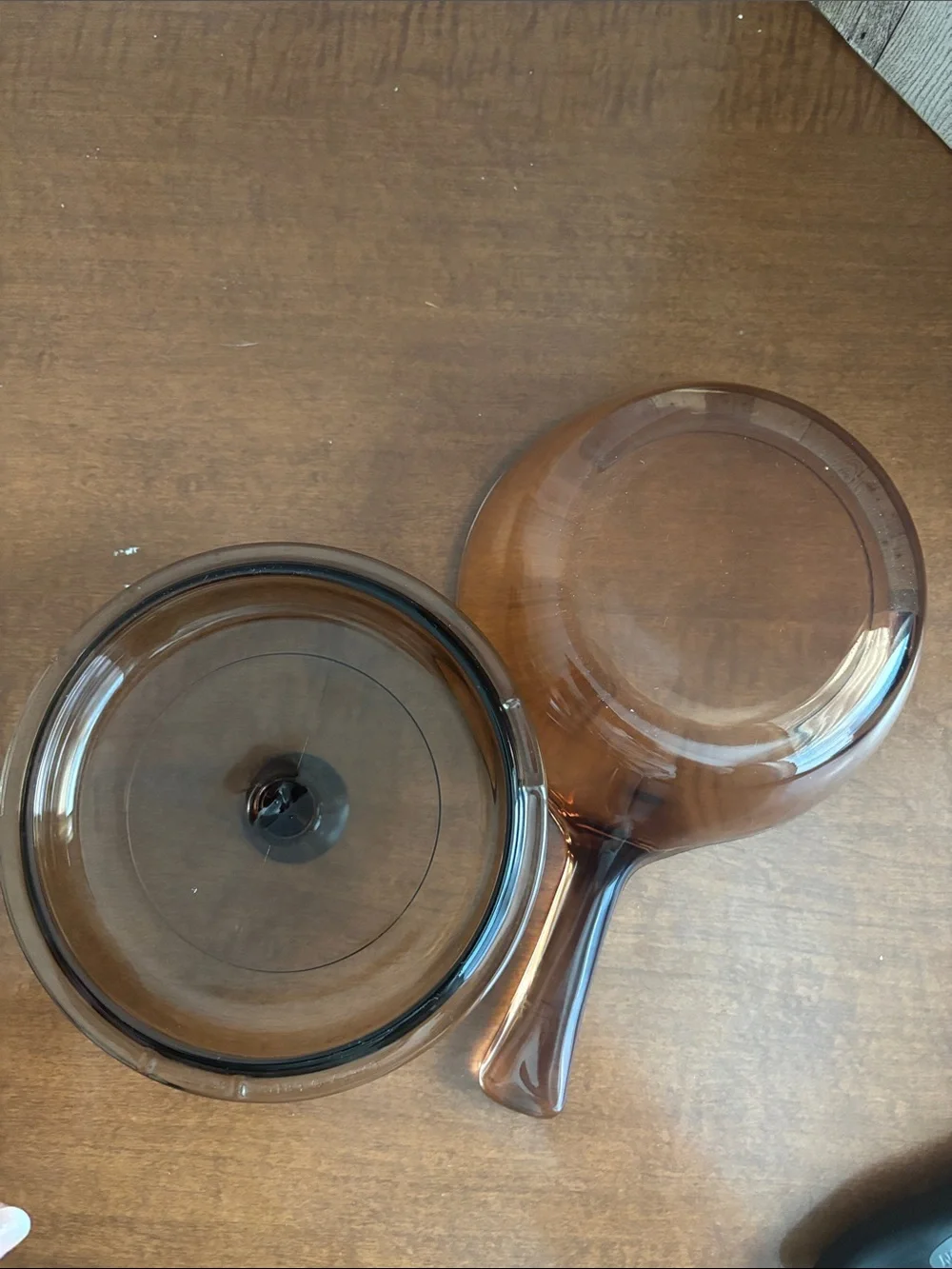 Pyrex vision Corning USA Brown Glass Saucepan Set with Lids - Home Kitchen